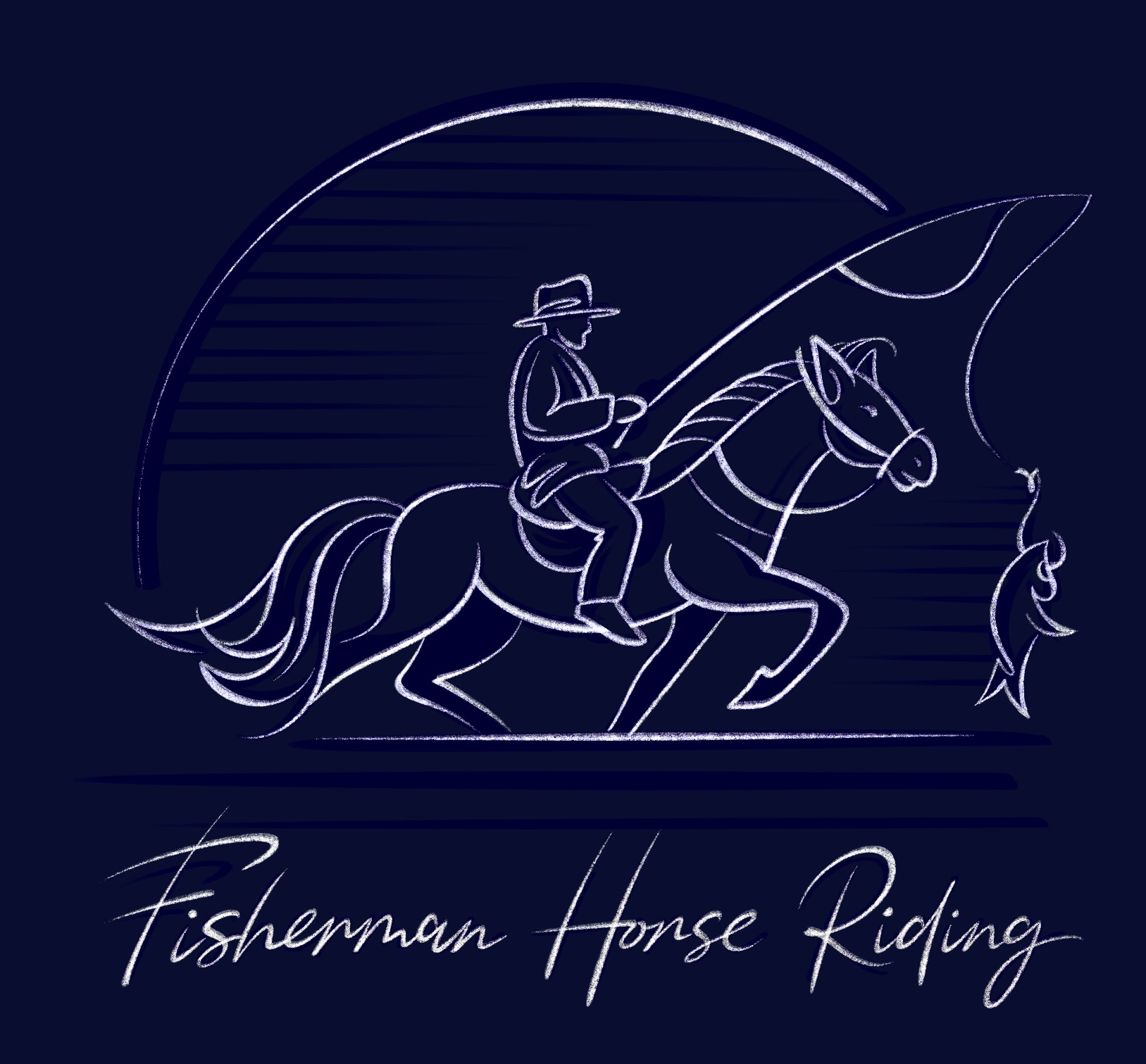 Fisherman Horse Riding